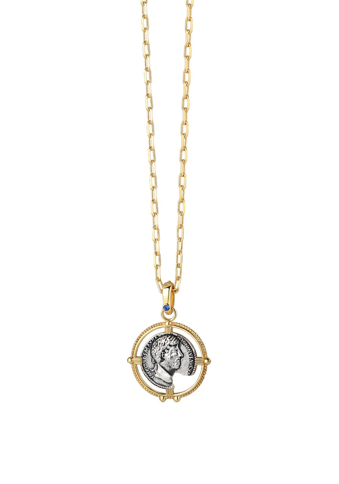 Newbridge Broken Marcus Aurelius Coin Pendant, Gold