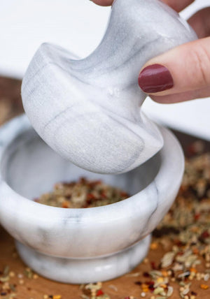 Newbridge Marble Spice Grinder Set, White