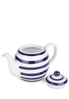 Newbridge Home Ceramic Striped Teapot, Blue & White