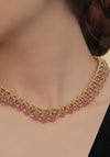 Newbridge Silverware Pink & Turquoise Necklace, Gold