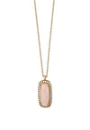 Newbridge Rectangular Pendant with Pink and Clear Stones