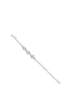 Newbridge Floral with Clear Stones Bracelet, Silver