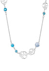 Newbridge Necklace Blue Stones, Silver
