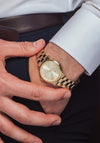 Newbridge Men's Premium Gold-Plated Link Watch