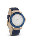 Newbridge Mens Croc Print Leather Strap Watch, Blue