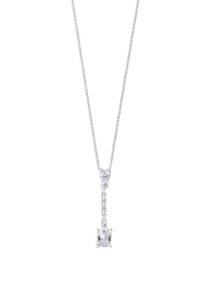 Newbridge Square Drop Pendant with Clear Stones