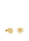 Newbridge Sun Stud Earrings, Gold