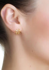 Newbridge Sun Stud Earrings, Gold