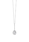 Newbridge SIlverplate Teardrop Pendant, Clear