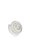 Newbridge Vintage Brooch with Pearl Stone Settings, Silver