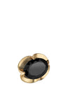 Newbridge Vintage Stone Setting Brooch, Black & Gold