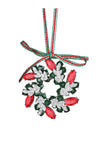 Newbridge Christmas Hanging Wreath Coloured Stones Decoration