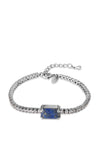 Newbridge Antique Silverplate Stone Bracelet, Silver & Blue