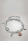 Newbridge Silverware Ti Amo Collection Charm Bracelet, Silver