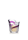 Newgrange Heart Pillar Candle Holder, Purple