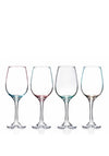 Newgrange Living Set of 4 Two Tone Colour Wine Glasses