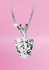 Newbridge Heart Pendant, Clear Stone