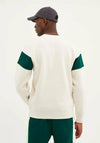 NICCE Mercury Stripe Sweatshirt, Quartz White & Ivy Green