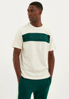 NICCE Mercury Stripe T-Shirt, Quartz White & Ivy Green