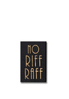 WJ Sampson No Riff Raff Plaque, Black