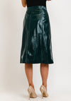 iBlues Otre Patent Midi Skirt, Green