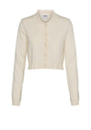 Noisy May Luna Cropped Knit Cardigan, Cream