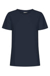 Fransa Round Neck T-Shirt, Peacoat