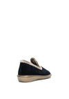 Norkidas Suede Fabric Cuff Slippers, Navy