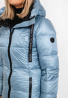 Normann Sporty Finish Down Filled Padded Long Coat, Dusty Blue