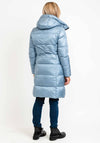Normann Sporty Finish Down Filled Padded Long Coat, Dusty Blue