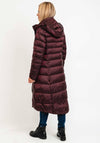 Normann Down Filled Padded Long Coat, Wine