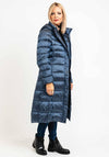 Normann Down Filled Padded Long Coat, Metal Blue