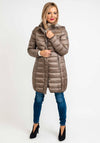 Normann Ultra Lightweight Long Padded Jacket, Taupe
