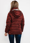 Normann Detachable Hood Short Jacket, Burgundy