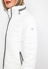 Normann Zipped Collar Quilted Jacket, White