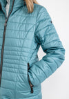 Normann Zipped Collar Quilted Jacket, Duck Egg