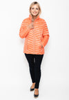 Normann Down Free Quilted Short Jacket, Coral