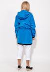 Noramnn Contrast Trim Raincoat, Cobalt Blue