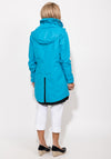 Noramnn Removable Hood Long Raincoat, Blue