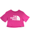 The North Face Girls Short Sleeve Crop Tee, Pink