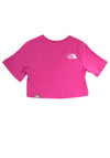 The North Face Girls Short Sleeve Crop Tee, Pink