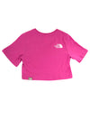 The North Face Girls Short Sleeve Crop Tee, Pink