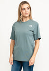 The North Face Womens Box Graphic Back T-Shirt, Goblin Blue