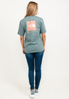 The North Face Womens Box Graphic Back T-Shirt, Goblin Blue