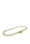 Nour London Pearls with Pave Screw Clasp Necklace, Gold