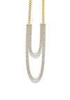 Nour London Embellished Drop Necklace, Gold
