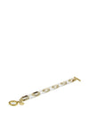 Nour London Clear Resin Chain Bracelet, Gold