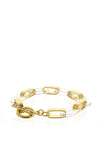 Nour London Clear Resin Chain Bracelet, Gold