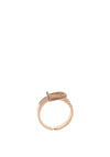Nour London Adjustable Pave Buckle Ring, Rose Gold