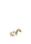 Nour London C Shape Crystal Earrings, Gold